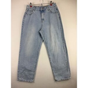 SHEIN Womens Light Wash High Waisted Straight Leg Denim Jeans Size 32